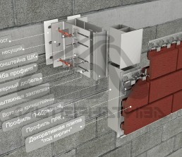 Межэтажная подсистема под клинкер Альт-Фасад А-КЛ
