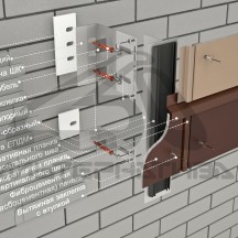 ФИБРОЦЕМЕНТ алюминий<br>Альт-Фасад ФП - Алюминиевая фасадная система под фиброцементные плиты