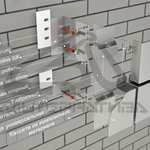 КОМПОЗИТ алюминий<br>Альт-Фасад КП - алюминиевая фасадная система для композитных панелей