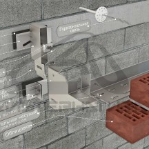 КИРПИЧНАЯ КЛАДКА нержавеющая сталь<br>Фасадная система для облицовки керамическим кирпичом