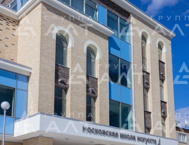 Вентилируемый фасад здания Москва, Музыкальная школа, ул. Гурьянова