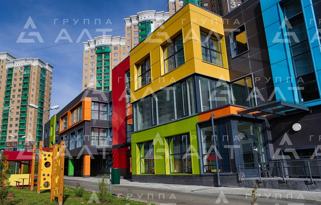 Вентилируемый фасад здания г. Москва, Детский сад